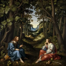 renaissance painting of a forest