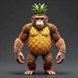 pineapple ape humanoid figure monster, symmetrical, highly detailed, digital art, sharp focus, trending on art station, kentaro miura manga art style