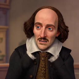 william shakespeare crying, in pixar film
