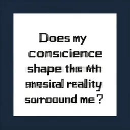 does my conscience shape the physical reality that surrounds me?