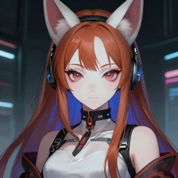 A realistic anime portrait of a Aya Ueto a cyberpunk Kitsune, digital painting, by Stanley Artgerm Lau, Sakimichan, WLOP and Rossdraws, digtial painting, trending on ArtStation, SFW version