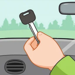 wikihow, how to drive a spon without a key, illustration