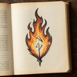 magic holy fire iconography old book vintage bible occult rune sketch alchemy ink