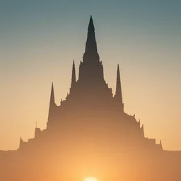 korriban sith temple silhouette sunset bacground minimalist