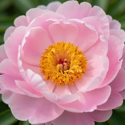 a extreme close-up macro photo of a peony flower at midday