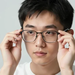 did he break his glasses?