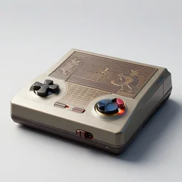 video game console from the ancient time, product photo, photorealistic