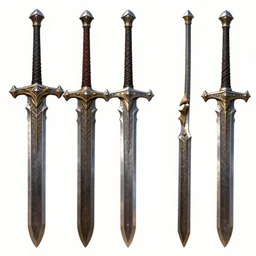 2 d greatsword, viking inspired, game design asset pack, game assets, highly detailed, high fantasy, mmorpg, dnd, many angles