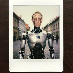 legnica. close up. cyborg mark zuckerberg zombie, in legnica, full body, cinematic focus, polaroid photo, vintage, neutral dull colors, soft lights, by oleg oprisco, by thomas peschak, by discovery channel, by victor enrich, by gregory crewdson