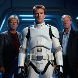 movie still, 1 9 8 0 s, van damme as sci - fi starship trooper, hyperdetailed, by ridley scott, john carpenter and vittorio storaro, blue leds