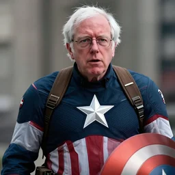 film still of bernie sanders as captain america, 8 k, cinematic
