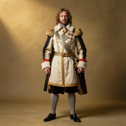 extremely detailed studio portrait of peter the great, full body, soft light, golden glow, award winning photo by michal karcz and yoshitaka amano