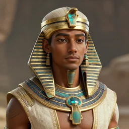 highly detailed portrait of protagonist from futuristic movie, brown skin, egyptian design, adventure game, d & d, fantasy art by greg rutkowski, stanley artgerm, loish, rhads, tom bagshaw, global illumination, radiant light, detailed and intricate environment