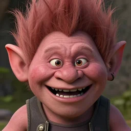 realistic, hyperdetailed photo of the troll face meme