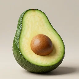 an armchair in a shape of an avocado, photorealistic