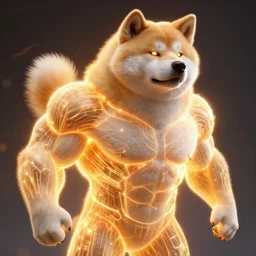 akita portrait, glowing, muscular, jaw - dropping, dynamic lighting, intricate, 4 k octane rendering - s 1 2 7 3 4 6 7 5 7 8