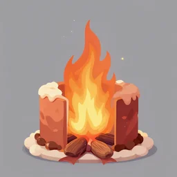 birthday part on fire