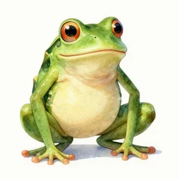 frog humanoid, ralukko, artstation, watercolor, illustration