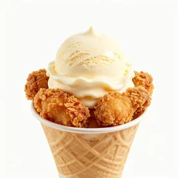 ice cream with fried chicken in it