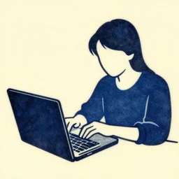 Internet becoming a real thing that makes us a virtual thing, woodblock prints