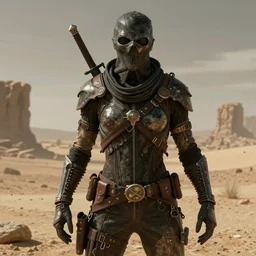 Post apocalyptic vigilante, hd, intricate, grunge, desert punk, 8k, digital art