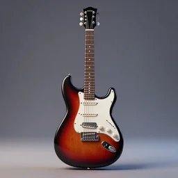 junji ito guitar, 3d render