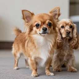 cute brown long haired chihuahua cocker spaniel