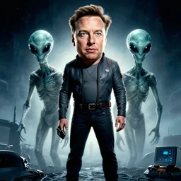 1 9 5 0 s sci - fi movie poster of jeff bezos being abducted by aliens