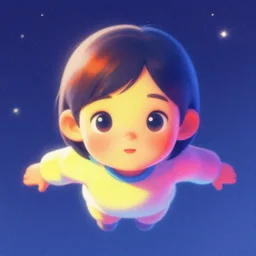 dithered portrait of a young girl floating in space, colorful, cute face by ilya kuvshinov, ( mai yoneyama ), makoto shinkai, katsura masakazu, dynamic pose, mads berg, ( kyoani ), rounded eyes, illustration, anime poster, anime visual, halftone shading