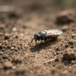 tilt shift macro dirt, insect creepy crawly