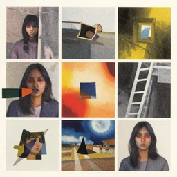 album cover art for collage of contemporary art akihiko yoshida