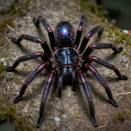 giant blackberry spider, shiny, ominous, pc boxart