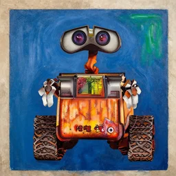 wall - e in the style of tarsila do amaral
