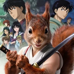 squirrel man holding a katana, very very anime!!!, fine - face, realistic shaded perfect face, fine details. anime. realistic shaded lighting poster by ilya kuvshinov katsuhiro otomo ghost - in - the - shell, magali villeneuve, artgerm, jeremy lipkin and michael garmash and rob rey