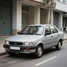 An FSO Polonez parked on a street