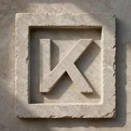 aged stone with rectangular cut openings that look like alphabet
