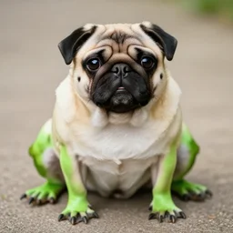 frog with the face of a pug