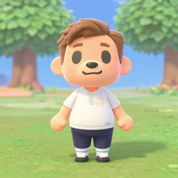 ryan gosling in the style of animal crossing, 3d render