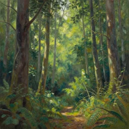 greg manchess painting of a forest landscape, painting, trending on artstation, by huang guangjian and craig mullins