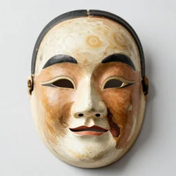 a close - up studio photo of a mask made in spring and autumn period