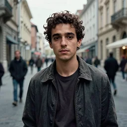 film still of rami malek in cosmic horror! the musical by david cronenberg, budapest street background, 3 5 mm film, atmospheric, ultra fine detail, film grain, photorealistic