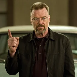 A film still of Walter White in American Gangster