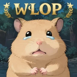 a crying hamster, illustration concept art anime key visual trending pixiv fanbox by wlop and greg rutkowski and makoto shinkai and studio ghibli and kyoto animation symmetrical facial features