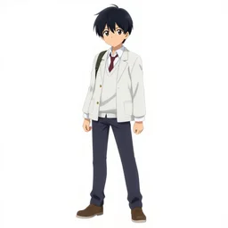 “anime person, full body shot, plain white background”