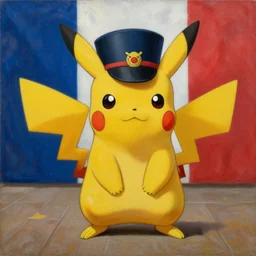 Pikachu leads the French Revolution (1789), oil on canvas, 1882
