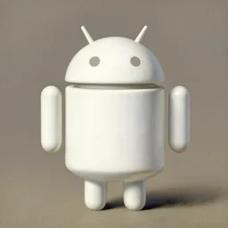 the android has a standard white appearance with a little wild and mysterious beauty ， artwork by adolph menzel