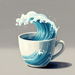wave formed in a cup, art station, conceprt art