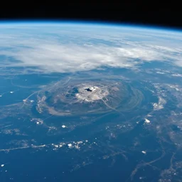 a view of low earth orbit, outer space is visible, photograph, cinematic, 4 k, detailed, beautiful view, vibrant