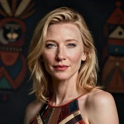 portrait of cate blanchett as primitive art
