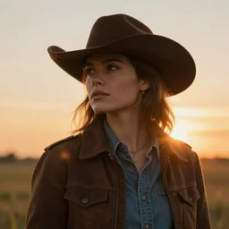 a beatiful cowboy looking at the sunset ultra realistic, lens flare, atmosphere, glow, detailed, intricate, full of colour, cinematic lighting, trending on artstation, 4 k, hyperrealistic, focused, extreme details, unreal engine 5, cinematic, masterpiece, ultra realistic, hyper realistic, highly detailed, sharp focus, digital art
